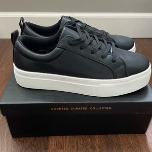 Lulus Kenley Black Platform Sneakers